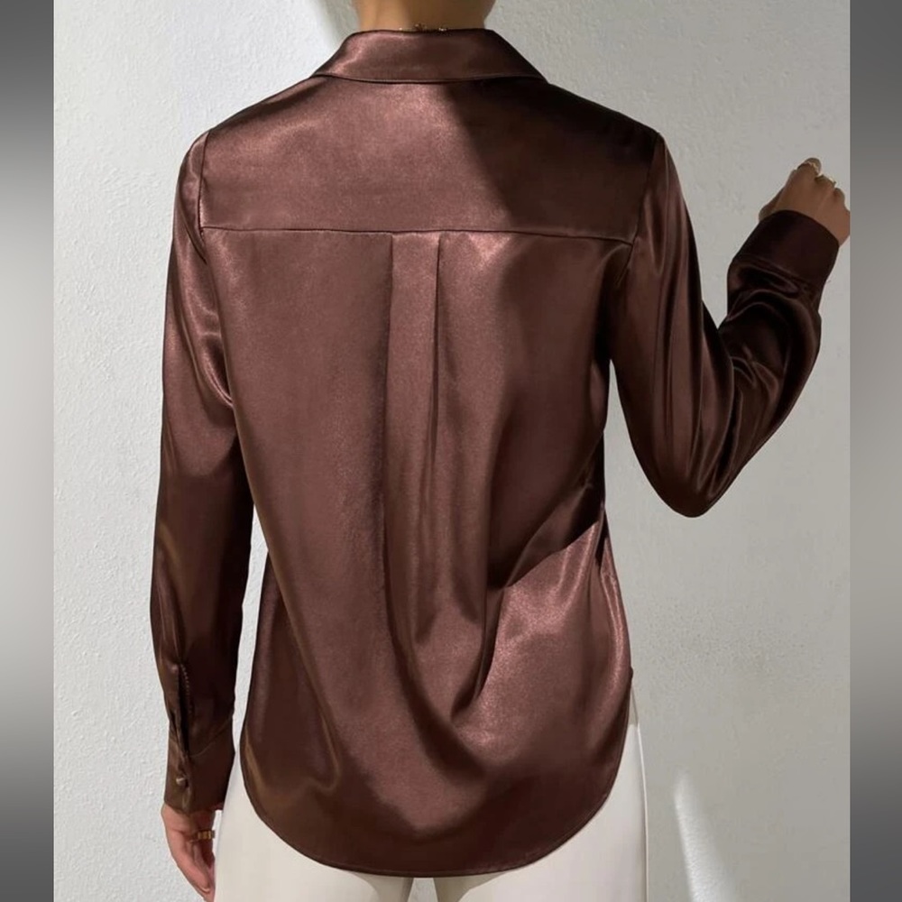 Satin button up - Picture 5 of 9